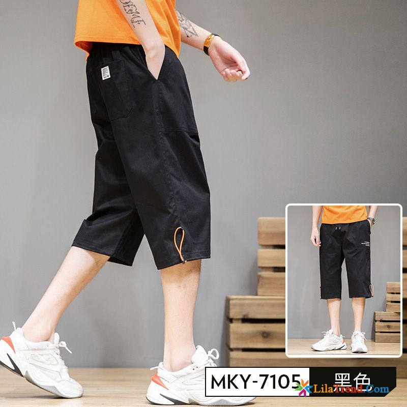 Leichte Sommerhose Herren Lose Schwarz Dünn Outwear Freizeit Günstig