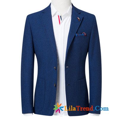 Leinen Blazer Herren Gestreift Freizeit Rein Wolle Winter Wollgewebe Günstig