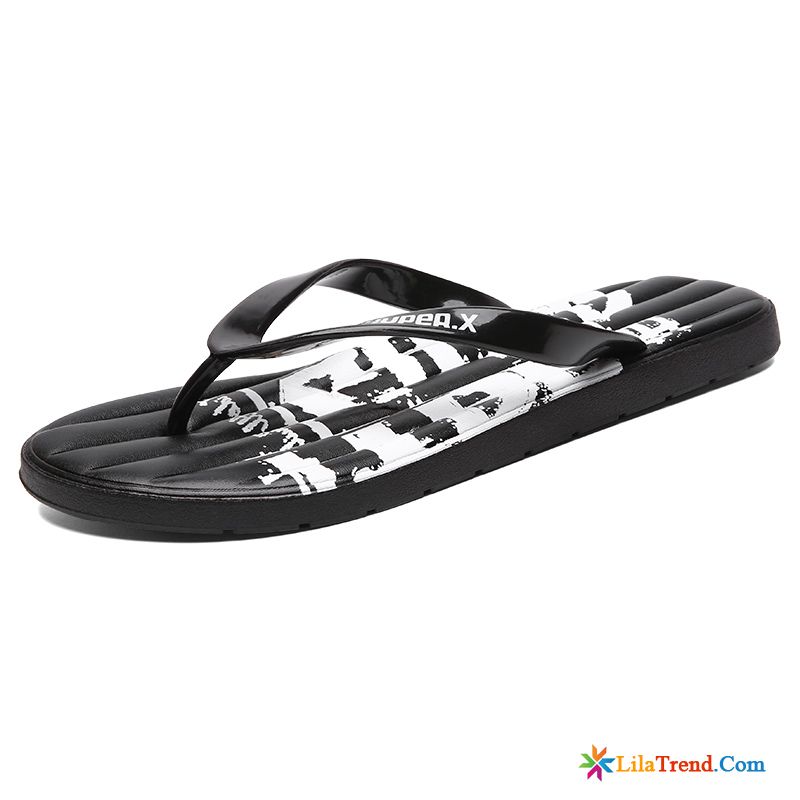 Lustige Hausschuhe Männer Outwear Sommer Flip Flops Schwarz Sandalen Rabatt