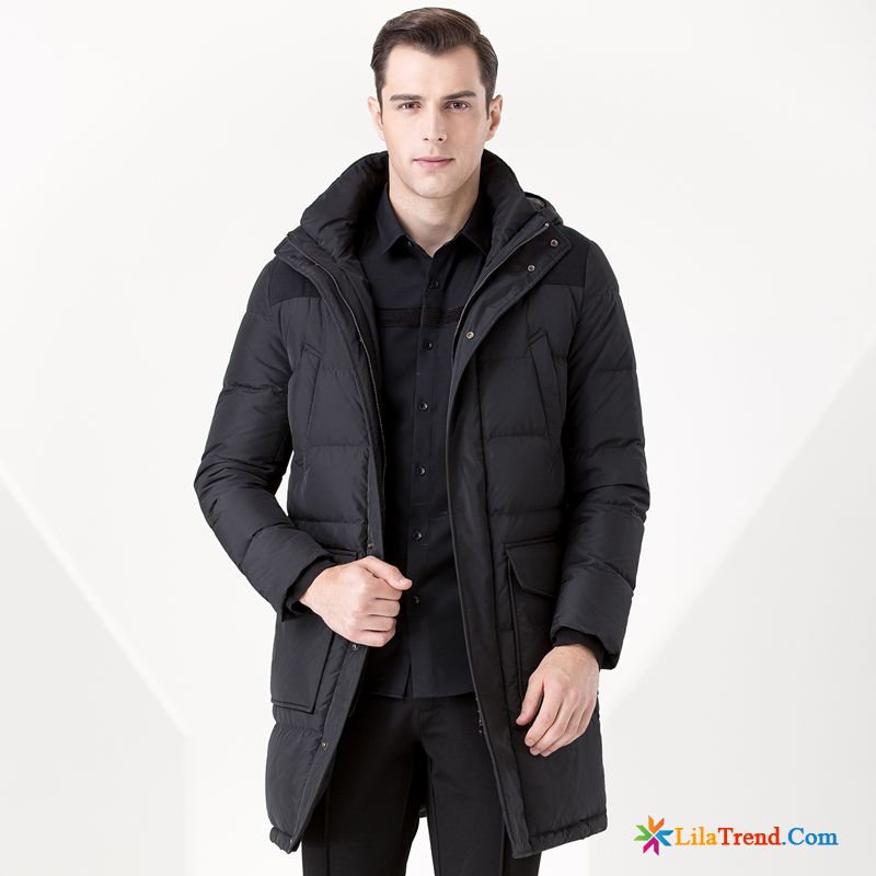 Modische Jacken Herren Sandbeige Verdickung Winterkleidung Mode Lange Neu Sale