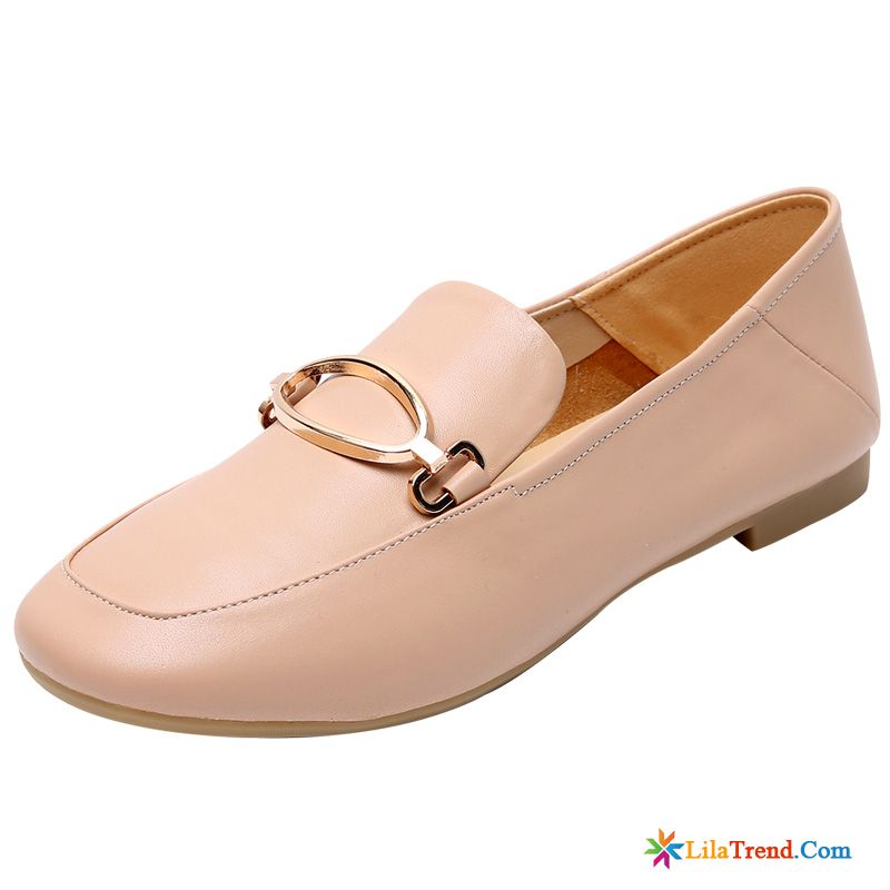 Mokassin Schuhe Damen Große Größe Herbst Echtleder Slip-on Flache Verkaufen