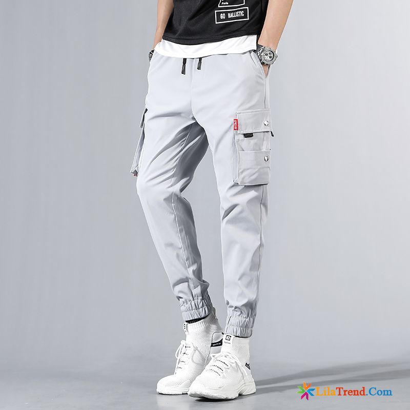 Outdoor Herren Cargohose Braun Grau Hiphop Dünn Werkzeugbau Ultra