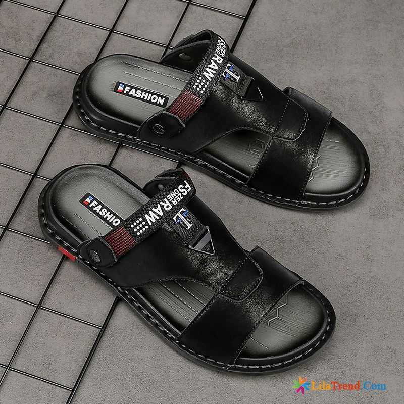 Outdoor Sandalen Herren Günstig Schuhe Schwarz Neue Schüler Pantolette Sale