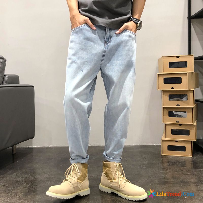 Relaxed Jeans Herren Neunte Hose Lose Feder Sommer Hosen Billig