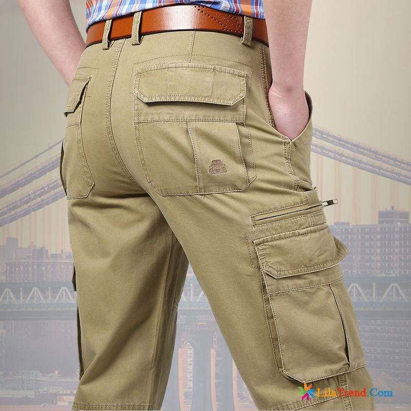 Rote Hose Herren Freizeit Hose Feder Multi-tasche Lose Kaufen