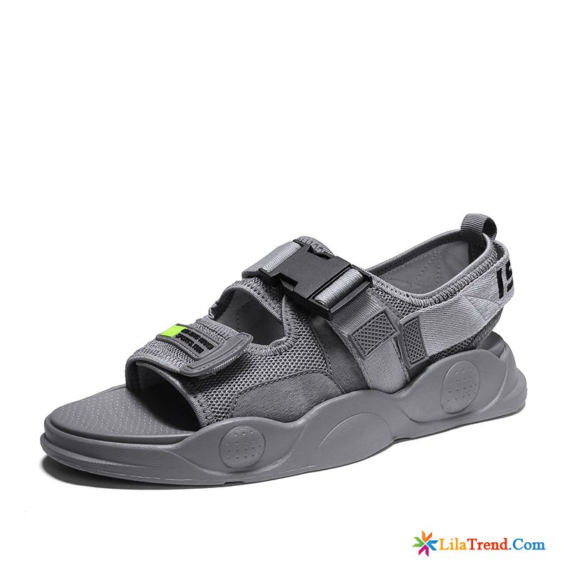 Sandalen Schwarz Herren Casual Sandalen Weiche Sohle Schuhe Jugend Billig