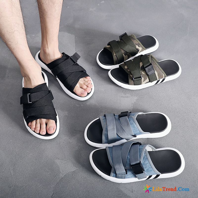 Schuhe Herren Hausschuhe Schwarz Neue Strand Sandalen Mode Kaufen