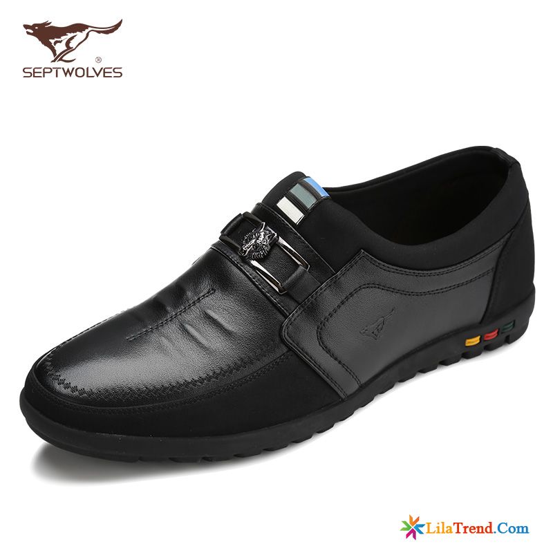 Schuhe Herren Online Orangenfarbig Casual Schuhe Faul Echtleder Leder Kaufen