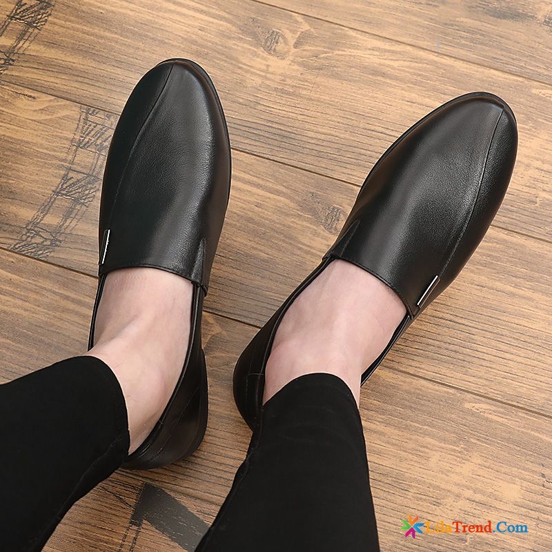 Schuhe Online Kaufen Gelb Trend Faul Mokassins Schwarz Slip-on