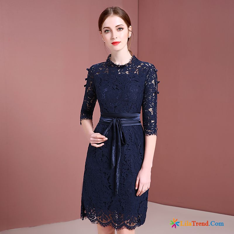 Schöne Kleider Kurz Kleid Elegant Kleider Stehkragen Damen Kaufen