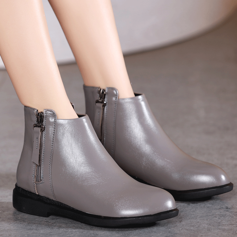 Sommerstiefel Damen Echtleder Schuhe Trend Damen Kurze Stiefel Günstig