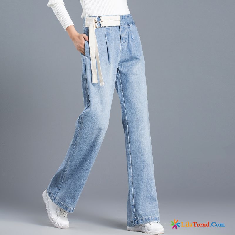 Stylische Jeans Damen Dunkelgrün Gerade Hose Lose Damen Trend Kaufen