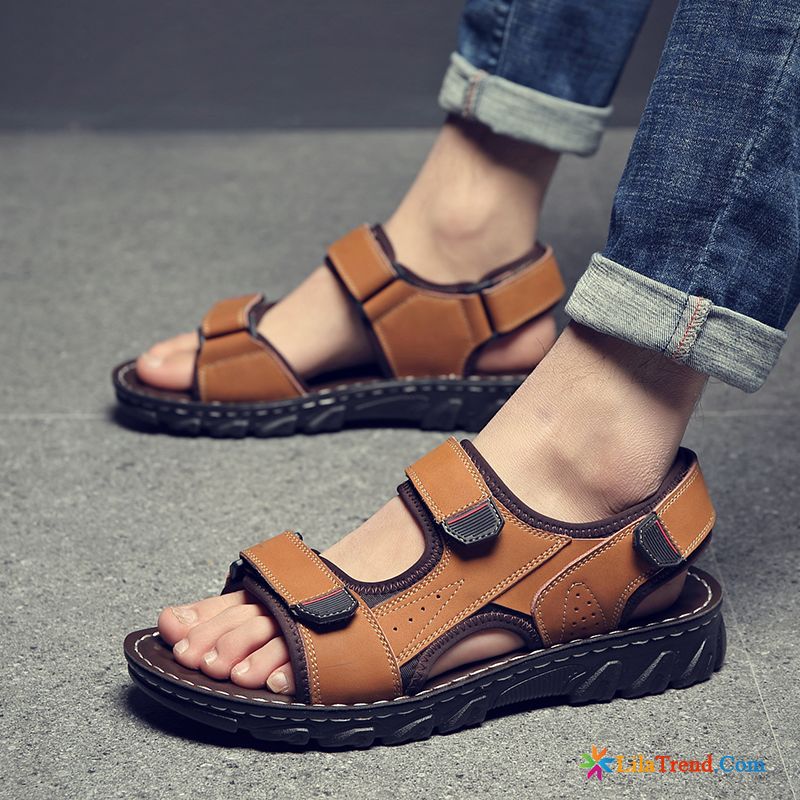 Trekkingsandalen Herren Braun Neue Sommer Schuhe Teenager Verkaufen