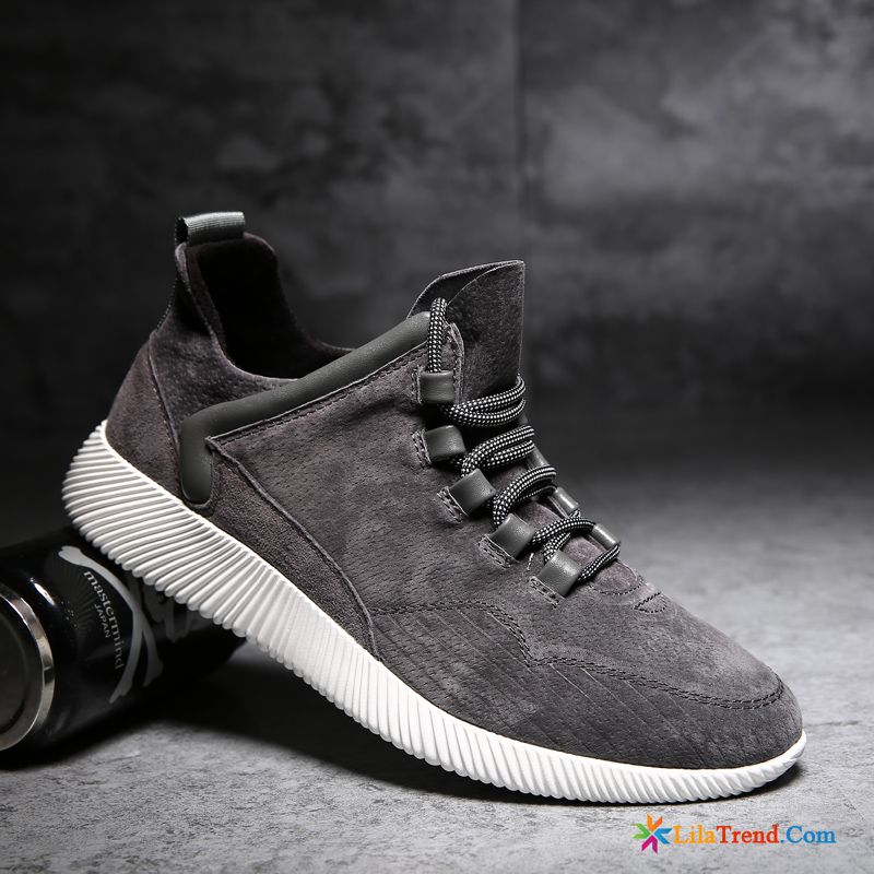 Turnschuhe Schwarz Herren Schuhe Echtleder Neue Skaterschuhe Trend Kaufen