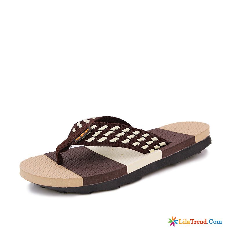 Warme Herren Hausschuhe Neue Weberei Strand Pantolette Sommer Billig