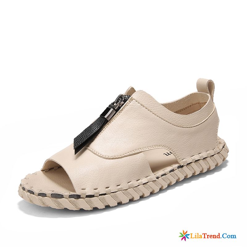 Wasserfeste Sandalen Für Herren Hellbraun Rutschsicher Neue Leder Schuhe Sandalen Kaufen