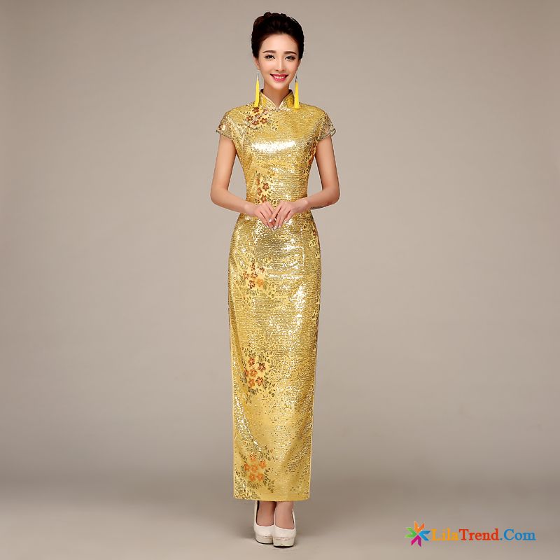 Winterkleid Damen Cheongsam Show Dünn Neu Langer Abschnitt Günstig