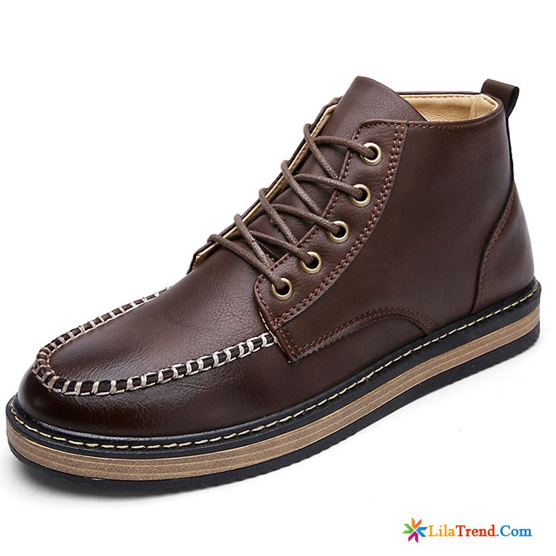 Winterschuhe Für Herren Kurze Stiefel Winter Retro Schuhe British Günstig