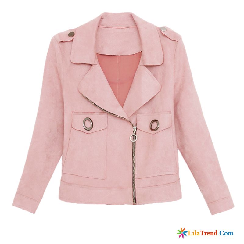 Übergangsjacke Damen Parka Orangerot Jacke Rosa Damen Bolero Trend Günstig