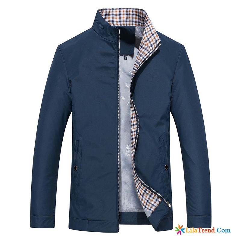 Übergangsjacke Herren Günstig Herbst Blau Jacke Neu Plus Samt Verkaufen