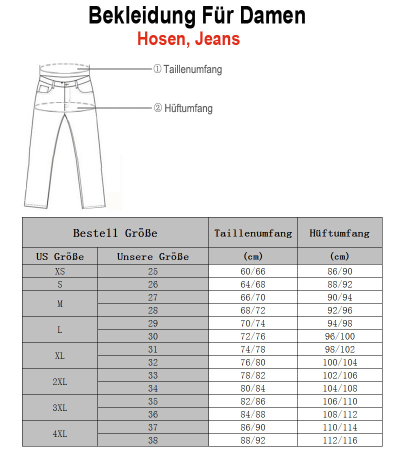 Lilatrend Damen Jeans Größe